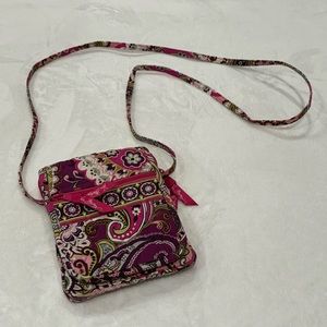 VERA BRADLEY Mini-Hipster Crossbody Bag Pink Very Berry Paisley Pattern
